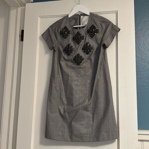 Vintage mod silver mini dress